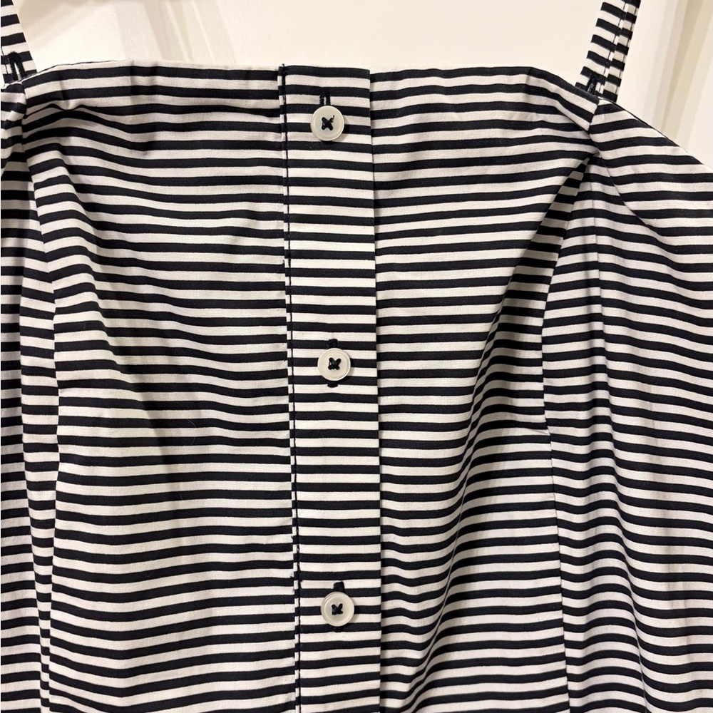 Banana Republic Black and White Striped Midi Dress - Picture 2 of 4
